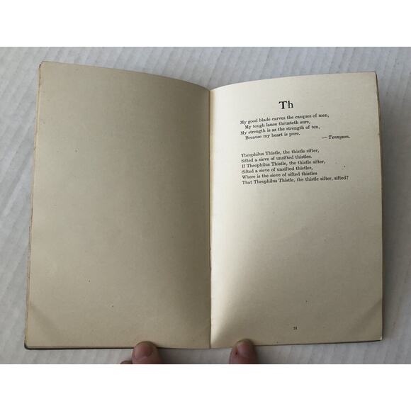 Antique 1907 Articulation English Speech SC Book Homeschool Consonants Poetry - Picture 6 of 12